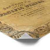 Kaart van het bancroft van de staten in de Stille  Poster (Hoek)