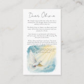 Kaart van het begrafenisgebed van Dove in Sunlight (Achterkant)