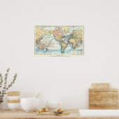 Kaart van het Britse Rijk Poster (Keuken)