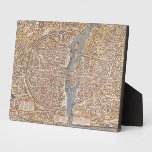  kaart van het Canvas van Parijs Frankrijk Fotoplaat (Zijkant)