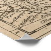 kaart van het Caribisch gebied (1763) Poster (Hoek)