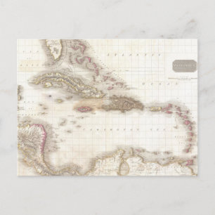 kaart van het Caribische Zee