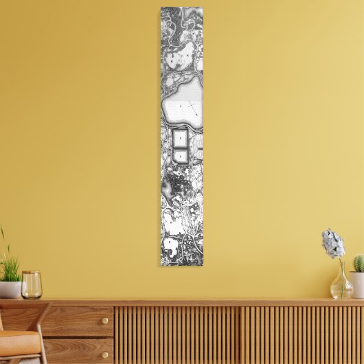 kaart van het centrale park NYC (1879) Canvas Afdruk (Insitu (Woonkamer))