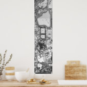 kaart van het centrale park NYC (1879) Poster (Keuken)