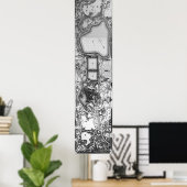 kaart van het centrale park NYC (1879) Poster (Thuiskantoor)