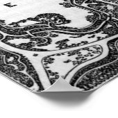 kaart van het centrale park NYC (1879) Poster (Hoek)