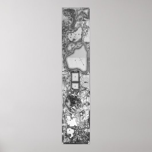 kaart van het centrale park NYC (1879) Poster (Voorkant)