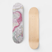 kaart van het centrum van Boston (1864) Skateboard (Voorkant)