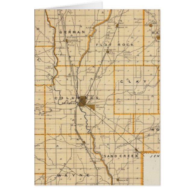 Kaart van het district Bartholomew (Voorkant)