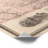 Kaart van het district Boone, staat Iowa Poster (Hoek)