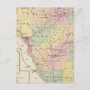 Kaart van het district Buffalo en dorp Alma