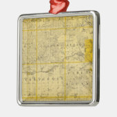 Kaart van het district Dubuque Metalen Ornament (Links)