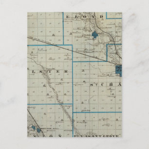 Kaart van het district Floyd, staat Iowa