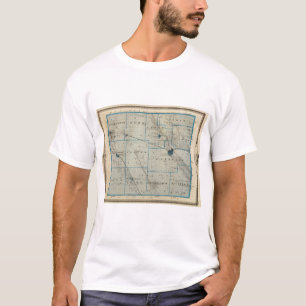 Kaart van het district Floyd, staat Iowa T-shirt