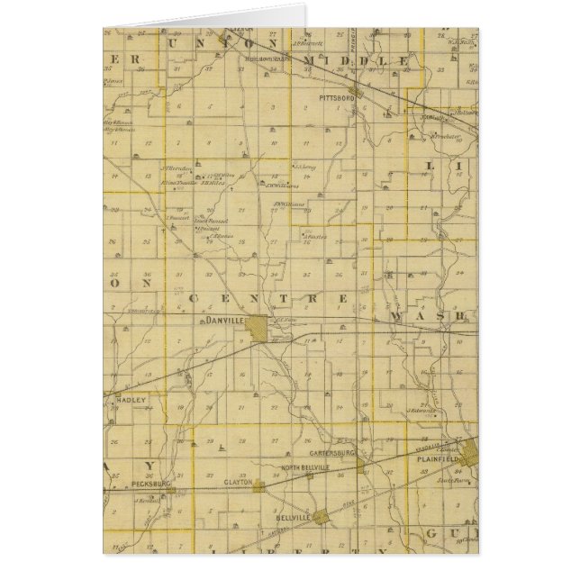 Kaart van het district Hendricks (Voorkant)