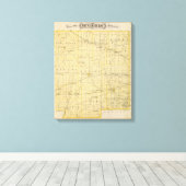 Kaart van het district Hendricks Canvas Afdruk (Insitu (Houten vloer))