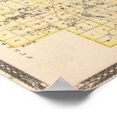 Kaart van het district Kosciusko Poster (Hoek)