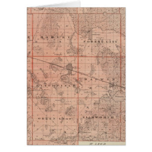 Kaart van het district Meeker, Minnesota