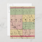 Kaart van het district Ogemaw, Michigan (Voorkant / Achterkant)