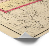 Kaart van het district Ogemaw, Michigan Poster (Hoek)