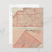 Kaart van het district Ohio met de stad Rising Sun (Voorkant / Achterkant)