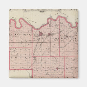 Kaart van het district Pike met het plan van Peter Magneet