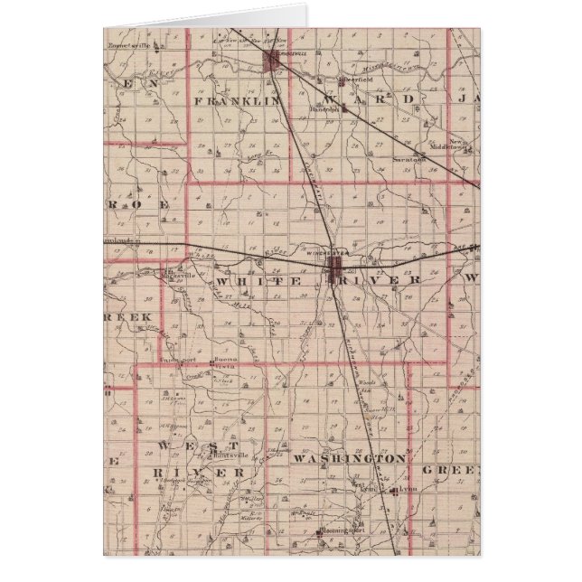 Kaart van het district Randolph (Voorkant)