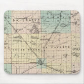 Kaart van het district Walworth, staat Wisconsin Muismat (Voorkant)