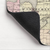 Kaart van het district Winnebago, staat Wisconsin Muismat (Hoek)