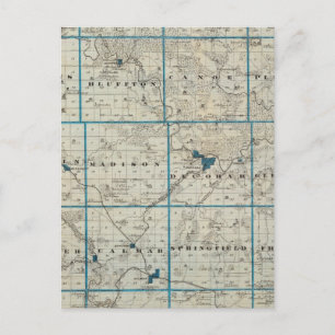 Kaart van het district Winneshiek, staat Iowa