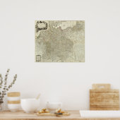 Kaart van het Duitse Rijk Poster (Keuken)