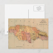  kaart van het eiland Jamaica (Voorkant / Achterkant)