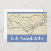 kaart van het eiland Montreal, Quebec (Voorkant / Achterkant)