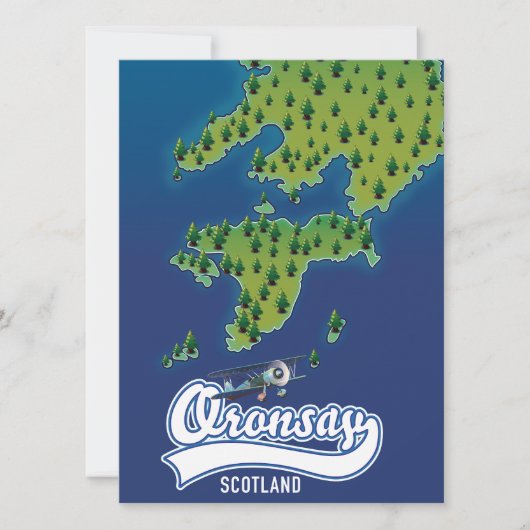 kaart van het eiland Oronsay Scotland (Voorkant)