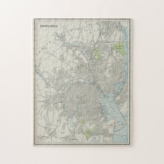  kaart van het eiland Providence Rhode (1901) Legpuzzel (Verticaal)