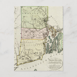  kaart van het eiland Rhode (1797)