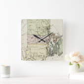  kaart van het eiland Rhode (1797) Vierkante Klok (Huis)