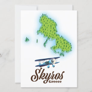 Kaart van het eiland Skyros Griekenland