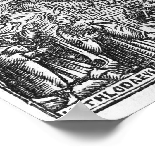 Kaart van het eiland Utopia, Boekarchitectuur Poster (Hoek)