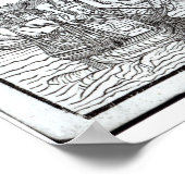 Kaart van het eiland Utopia en zijn alfabet Poster (Hoek)