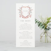 Kaart van het Elegant roze Wildflower Crest Weddin (Staand voorkant)
