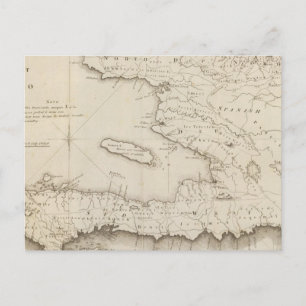 Kaart van het Franse deel van St. Domingo