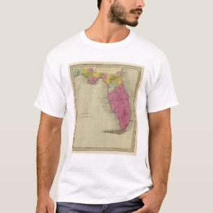 Kaart van het Gebied van Florida T-shirt