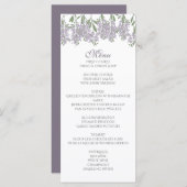 Kaart van het gekleurd menu Wisteria (Voorkant / Achterkant)