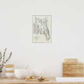 Kaart van het Great Salt Lake Poster (Keuken)