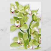 Kaart van het Groene Cymbidium Orchid Floral Weddi (Achterkant)