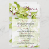 Kaart van het Groene Cymbidium Orchid Floral Weddi (Voorkant / Achterkant)