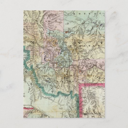 Kaart van het grondgebied van Montana (Voorkant)