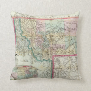 Kaart van het grondgebied van Montana Kussen