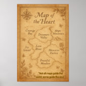 "Kaart van het hart" Soulful Wall Art Poster (Voorkant)